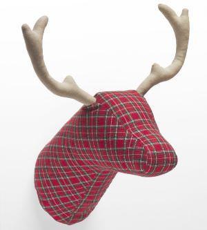 testa di cervo in tartan